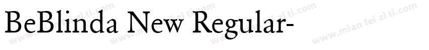 BeBlinda New Regular字体转换
